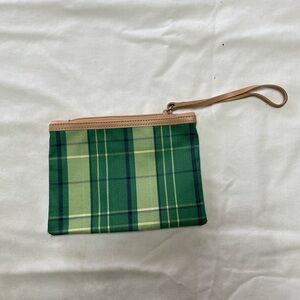 Nine & Co. Green Plaid Wristlet